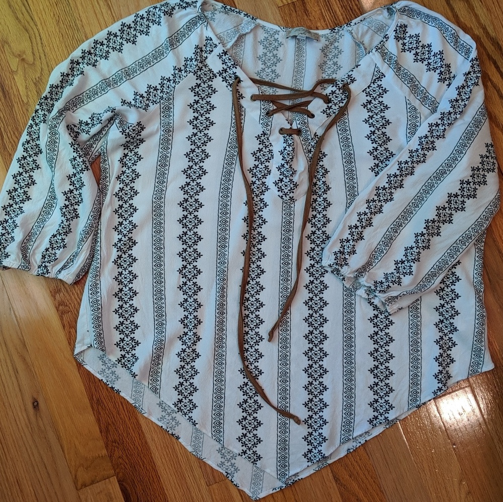 Lace-up Blouse 1X